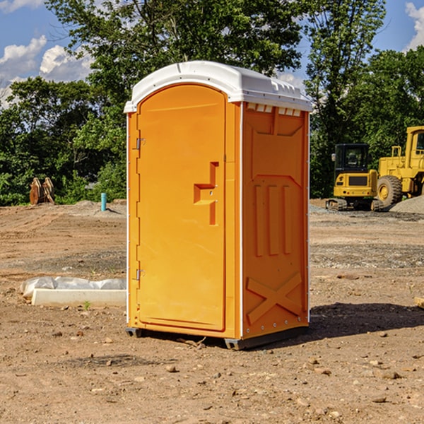 how often are the portable restrooms cleaned and serviced during a rental period in Monsey